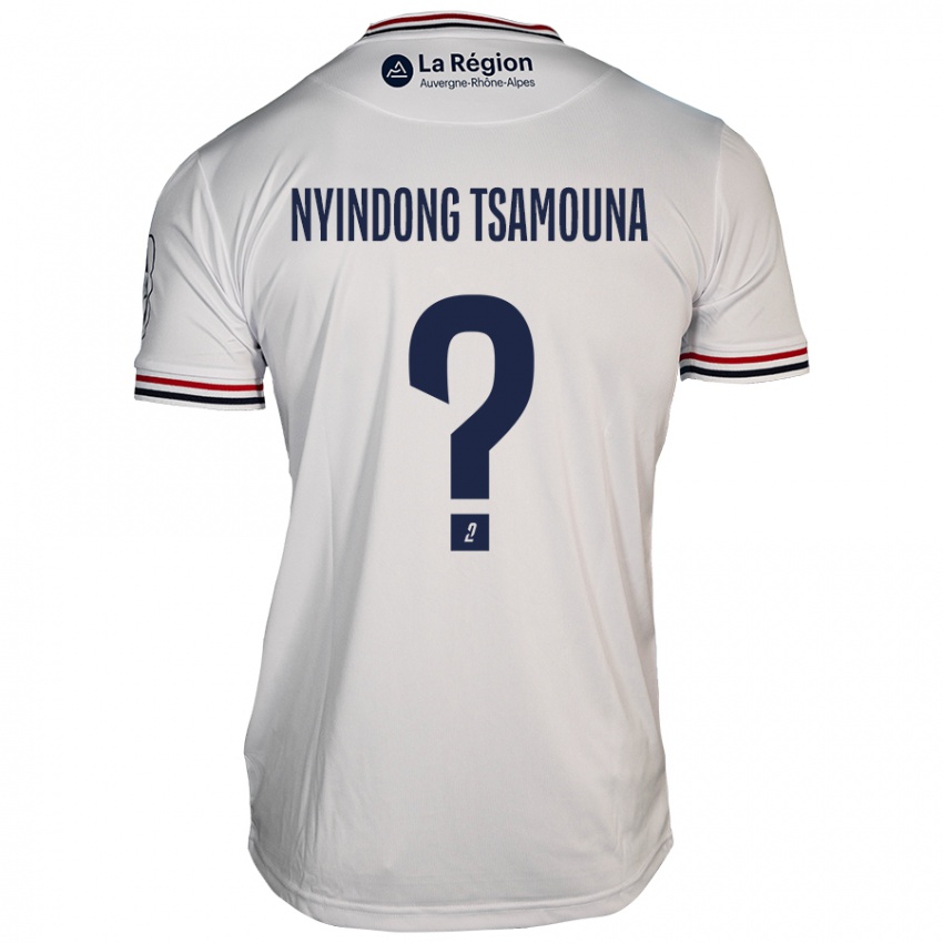 Hombre Camiseta Jean Nyindong Tsamouna #0 Blanco 2ª Equipación 2024/25 La Camisa México