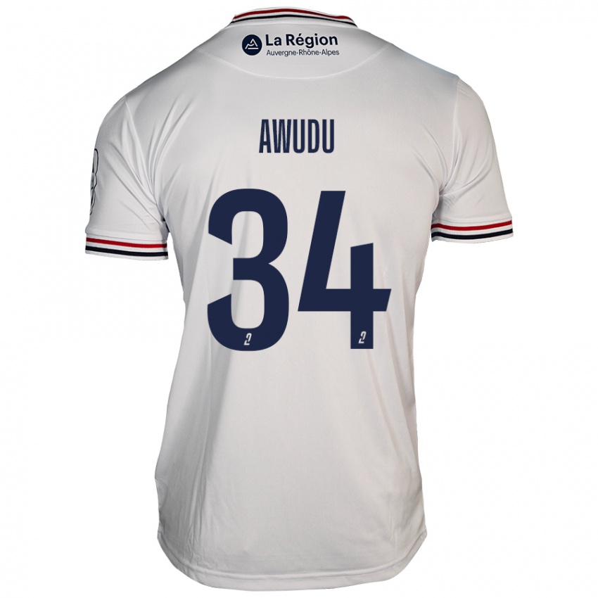 Hombre Camiseta Sumaila Awudu #34 Blanco 2ª Equipación 2024/25 La Camisa México