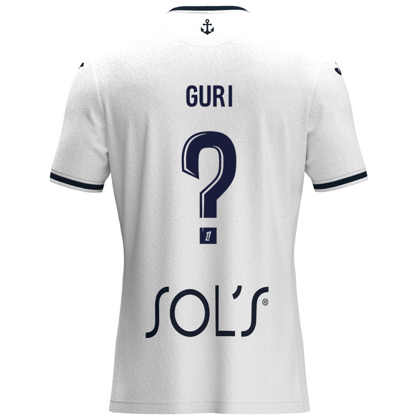 Hombre Camiseta Gabriel Guri #0 Blanco Azul Oscuro 2ª Equipación 2024/25 La Camisa México