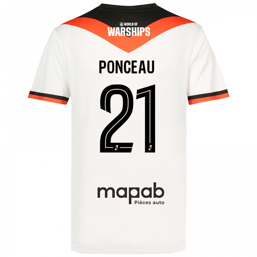 Hombre Camiseta Julien Ponceau #21 Blanco 2ª Equipación 2024/25 La Camisa México