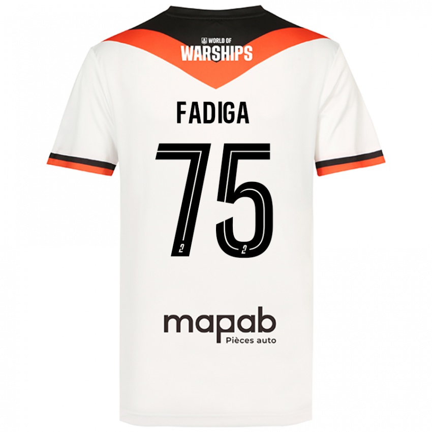 Hombre Camiseta Bandiougou Fadiga #75 Blanco 2ª Equipación 2024/25 La Camisa México