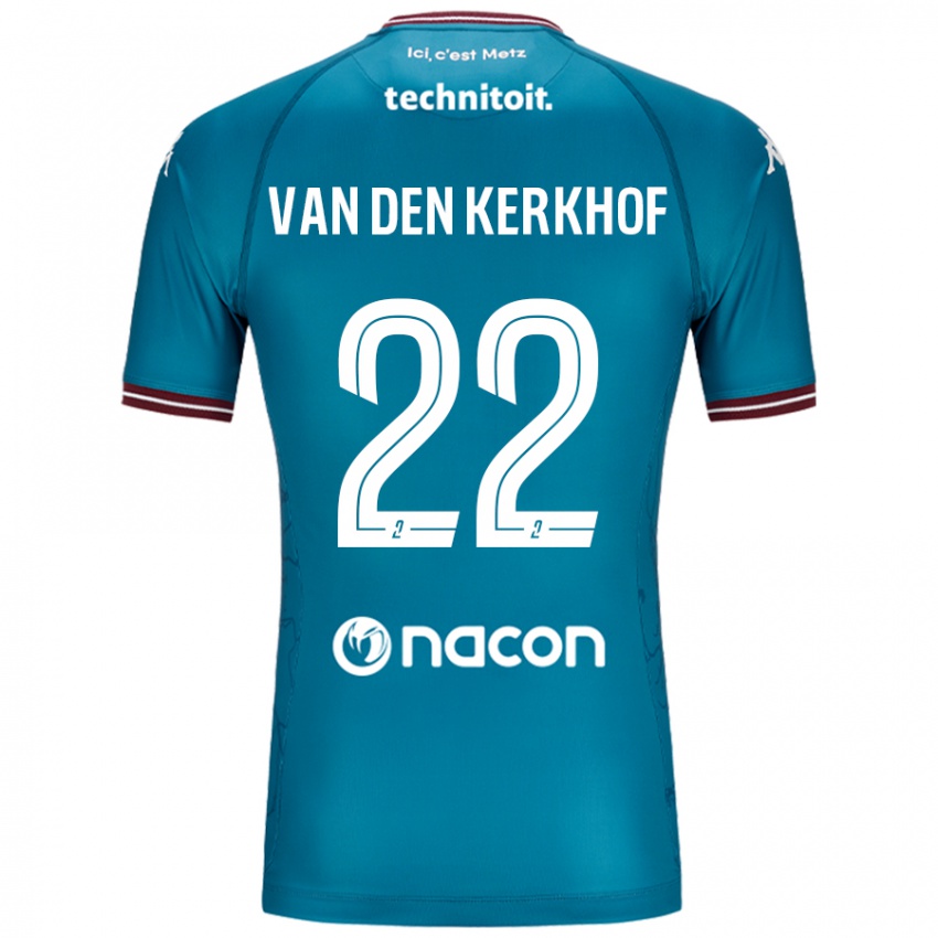 Hombre Camiseta Kevin Van Den Kerkhof #22 Azul Petróleo 2ª Equipación 2024/25 La Camisa México