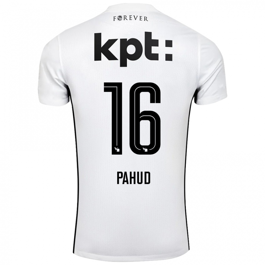 Hombre Camiseta Ciril Pahud #16 Blanco Negro 2ª Equipación 2024/25 La Camisa México