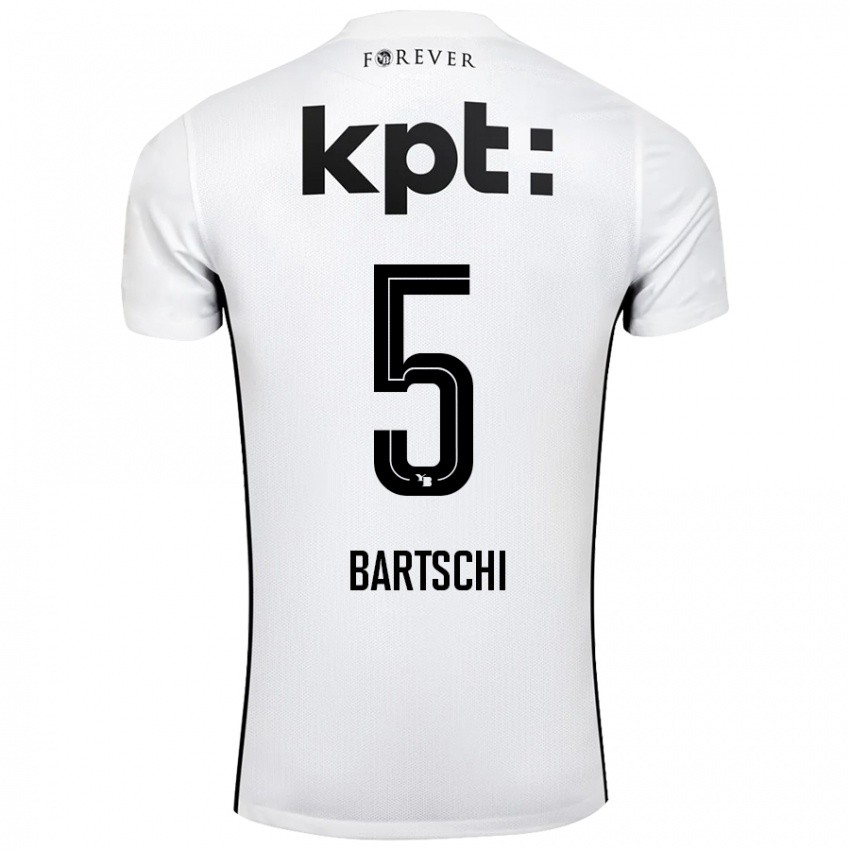 Hombre Camiseta Lorena Bärtschi #5 Blanco Negro 2ª Equipación 2024/25 La Camisa México