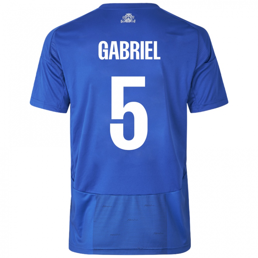 Hombre Camiseta Gabriel Pereira #5 Blanco Azul 2ª Equipación 2024/25 La Camisa México