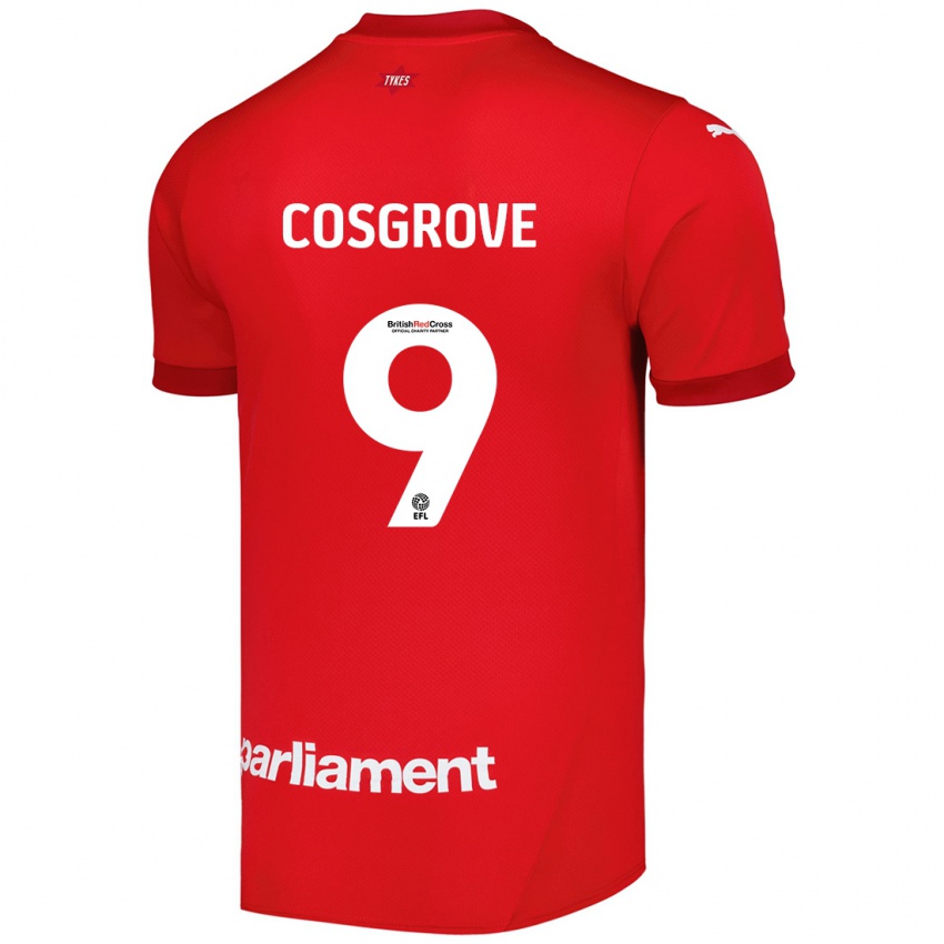 Mujer Camiseta Sam Cosgrove #9 Rojo 1ª Equipación 2024/25 La Camisa México