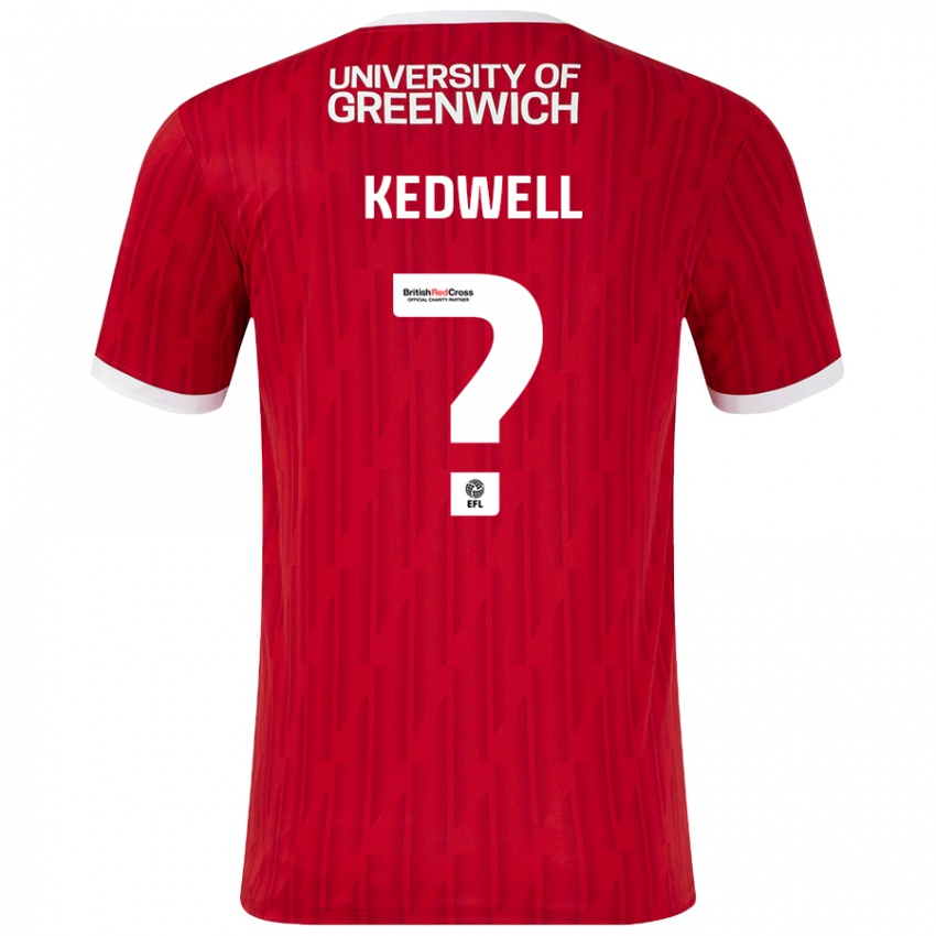 Mujer Camiseta Harvey Kedwell #0 Rojo Blanco 1ª Equipación 2024/25 La Camisa México