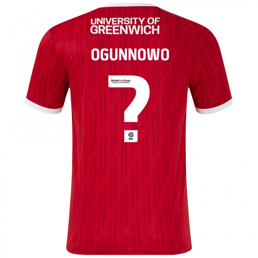 Mujer Camiseta Joshua Ogunnowo #0 Rojo Blanco 1ª Equipación 2024/25 La Camisa México