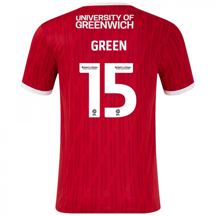 Mujer Camiseta Kayleigh Green #15 Rojo Blanco 1ª Equipación 2024/25 La Camisa México