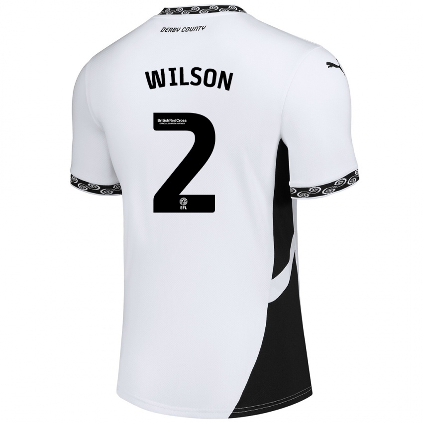 Mujer Camiseta Kane Wilson #2 Blanco Negro 1ª Equipación 2024/25 La Camisa México