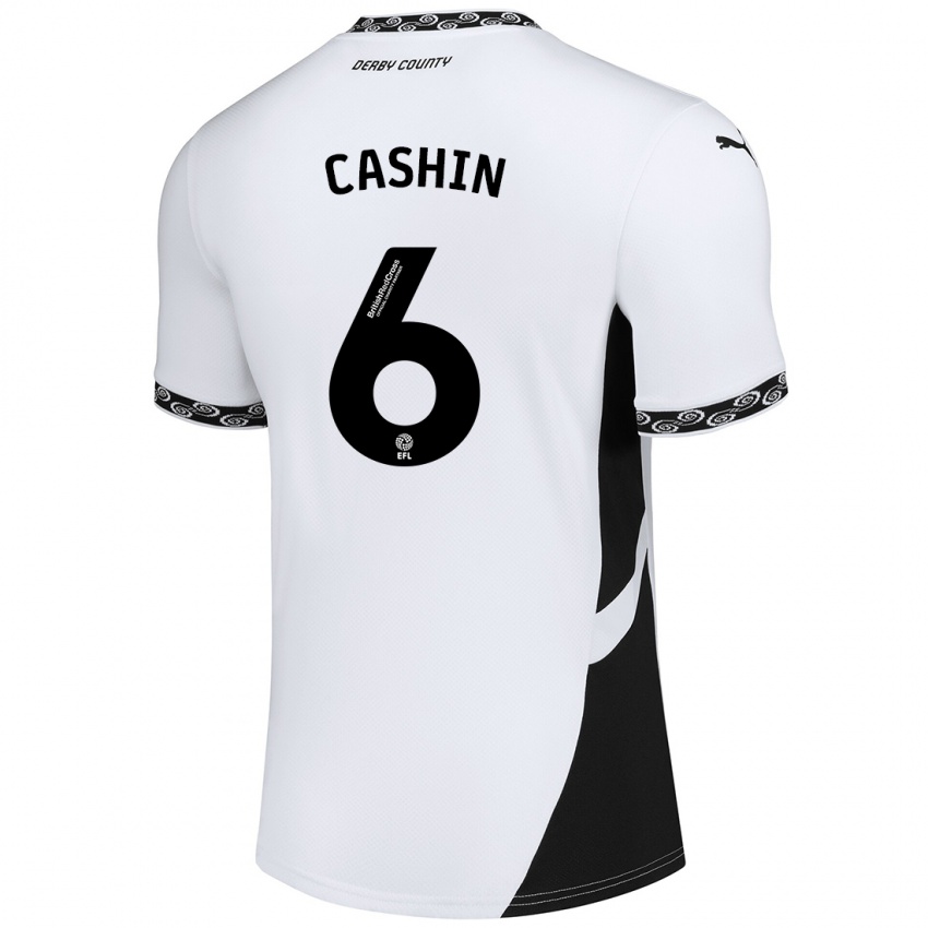 Mujer Camiseta Eiran Cashin #6 Blanco Negro 1ª Equipación 2024/25 La Camisa México