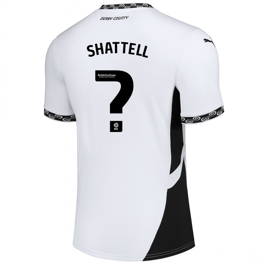 Mujer Camiseta Josh Shattell #0 Blanco Negro 1ª Equipación 2024/25 La Camisa México