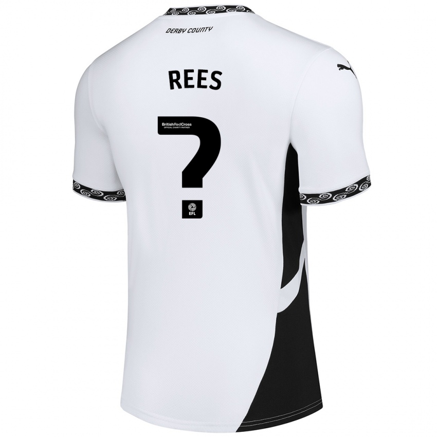 Mujer Camiseta Harvey Rees #0 Blanco Negro 1ª Equipación 2024/25 La Camisa México