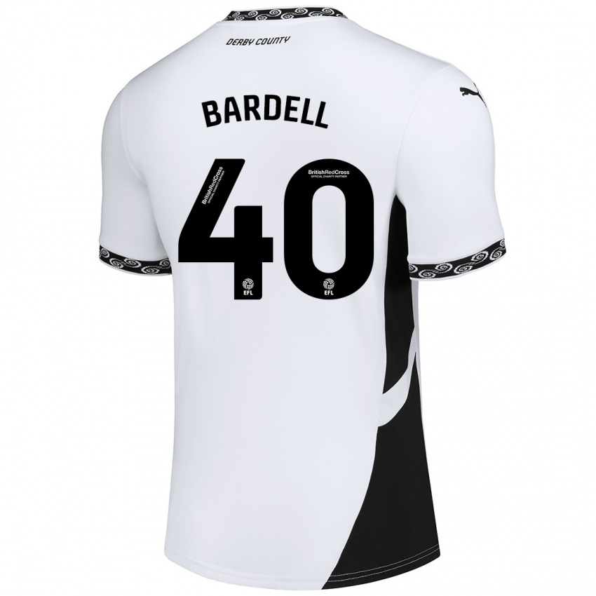 Mujer Camiseta Max Bardell #40 Blanco Negro 1ª Equipación 2024/25 La Camisa México