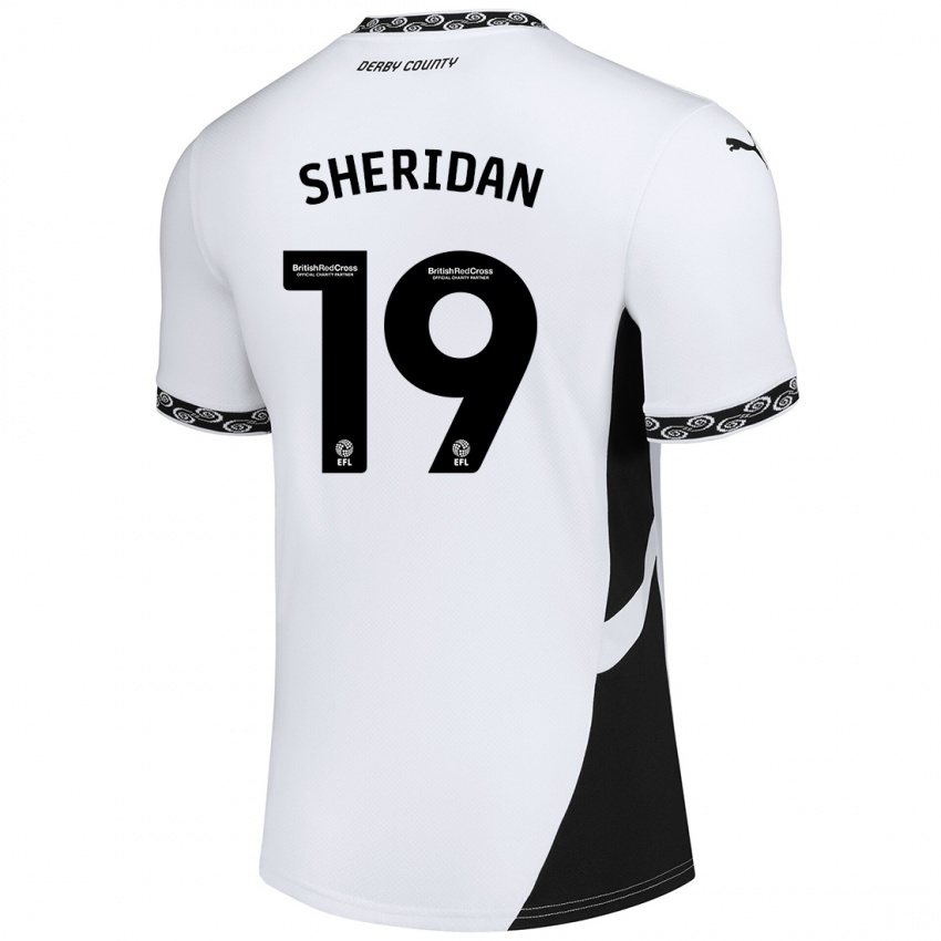 Mujer Camiseta Isabel Sheridan #19 Blanco Negro 1ª Equipación 2024/25 La Camisa México