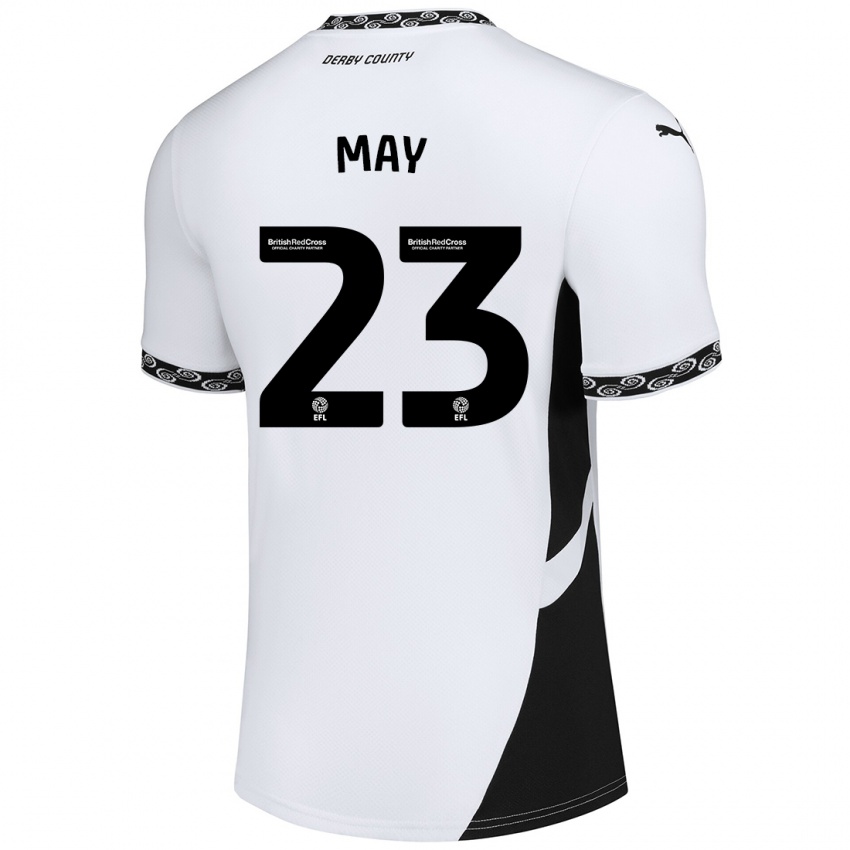 Mujer Camiseta Rebecca May #23 Blanco Negro 1ª Equipación 2024/25 La Camisa México