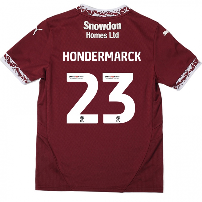 Mujer Camiseta William Hondermarck #23 Borgoña 1ª Equipación 2024/25 La Camisa México