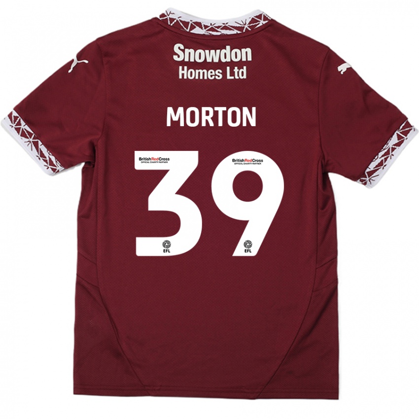 Mujer Camiseta Callum Morton #39 Borgoña 1ª Equipación 2024/25 La Camisa México