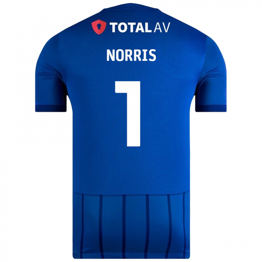 Mujer Camiseta Will Norris #1 Azul 1ª Equipación 2024/25 La Camisa México