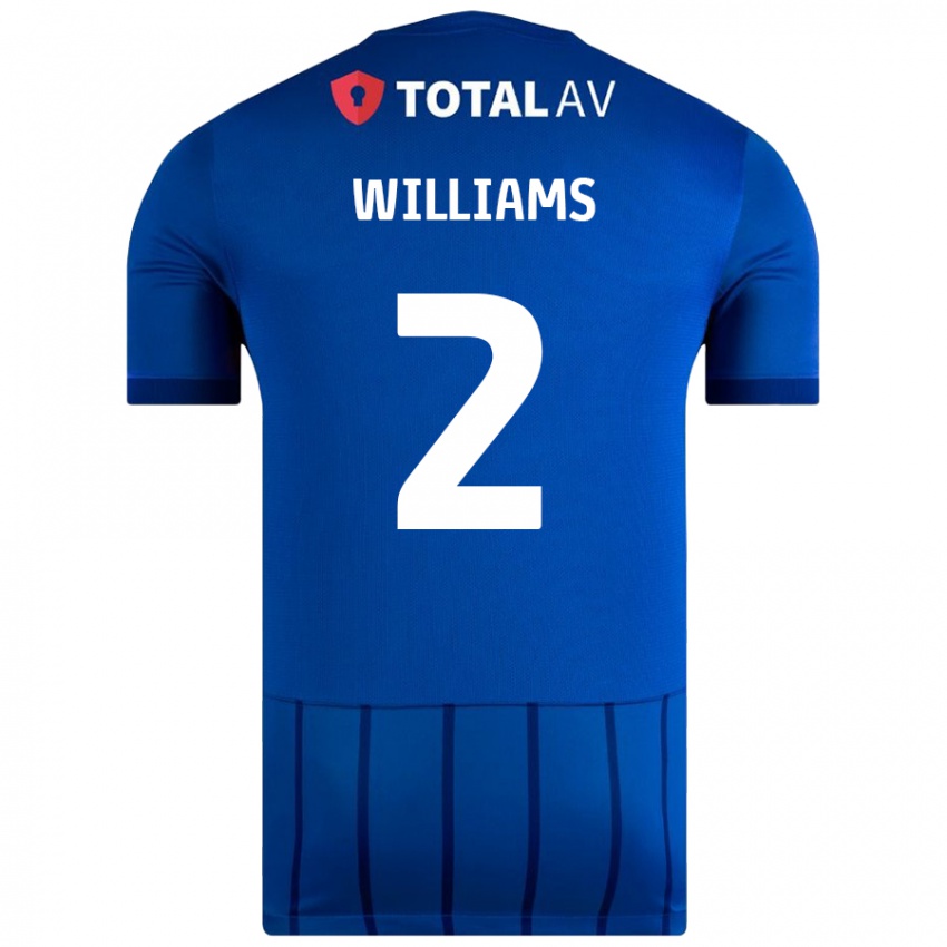 Mujer Camiseta Jordan Williams #2 Azul 1ª Equipación 2024/25 La Camisa México