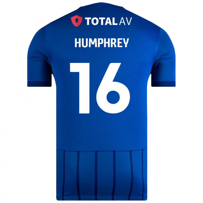 Mujer Camiseta Ella Humphrey #16 Azul 1ª Equipación 2024/25 La Camisa México