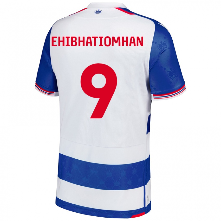 Mujer Camiseta Kelvin Ehibhatiomhan #9 Azul Blanco 1ª Equipación 2024/25 La Camisa México