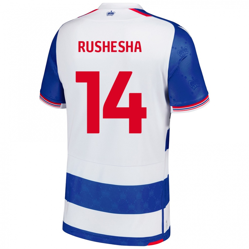 Mujer Camiseta Tivonge Rushesha #14 Azul Blanco 1ª Equipación 2024/25 La Camisa México