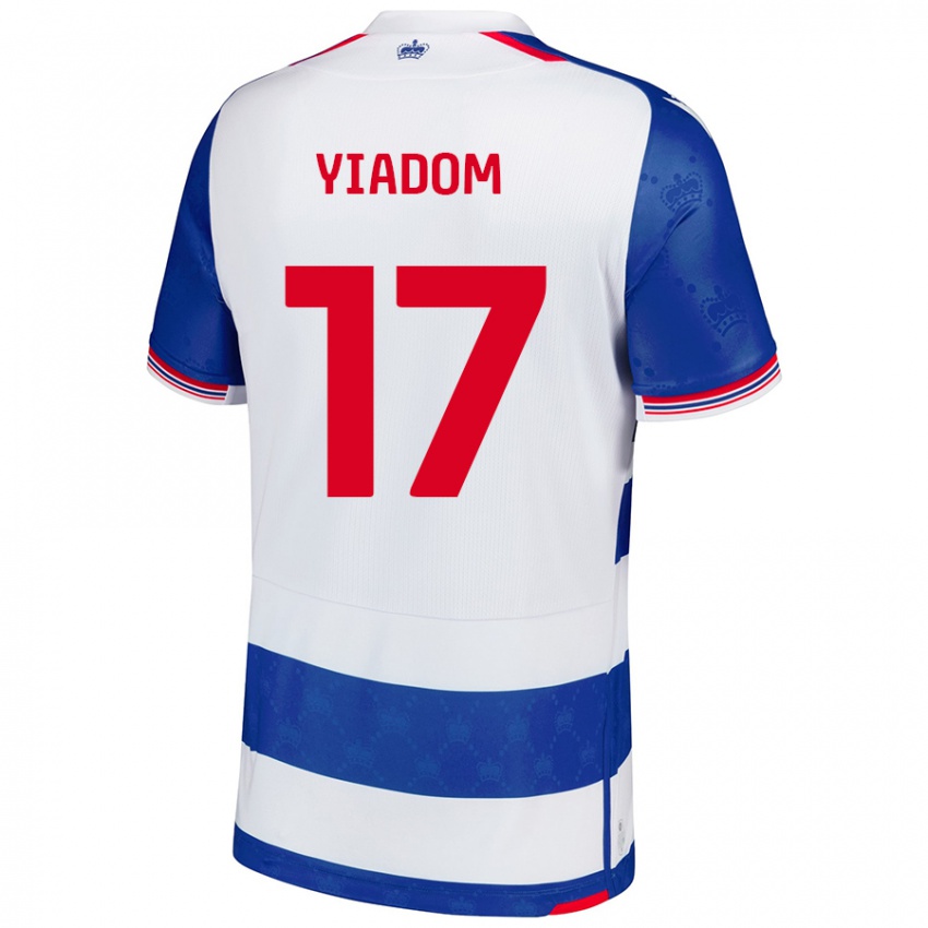 Mujer Camiseta Andy Yiadom #17 Azul Blanco 1ª Equipación 2024/25 La Camisa México