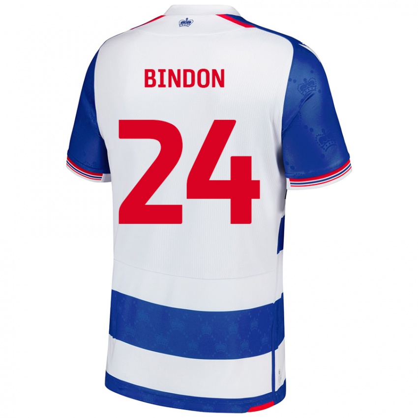 Mujer Camiseta Tyler Bindon #24 Azul Blanco 1ª Equipación 2024/25 La Camisa México