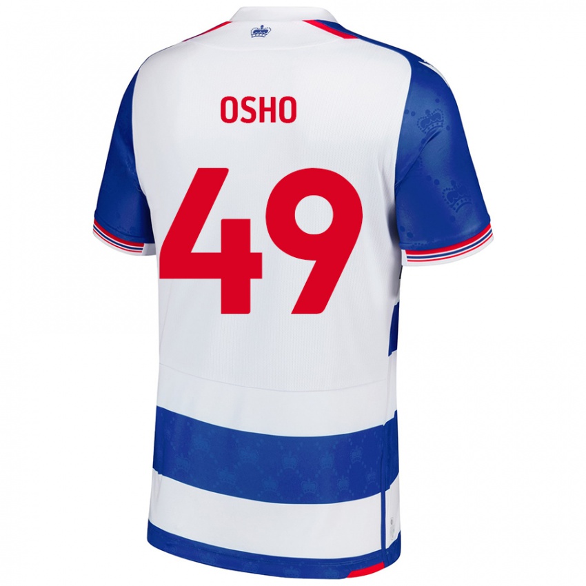 Mujer Camiseta Emmanuel Osho #49 Azul Blanco 1ª Equipación 2024/25 La Camisa México