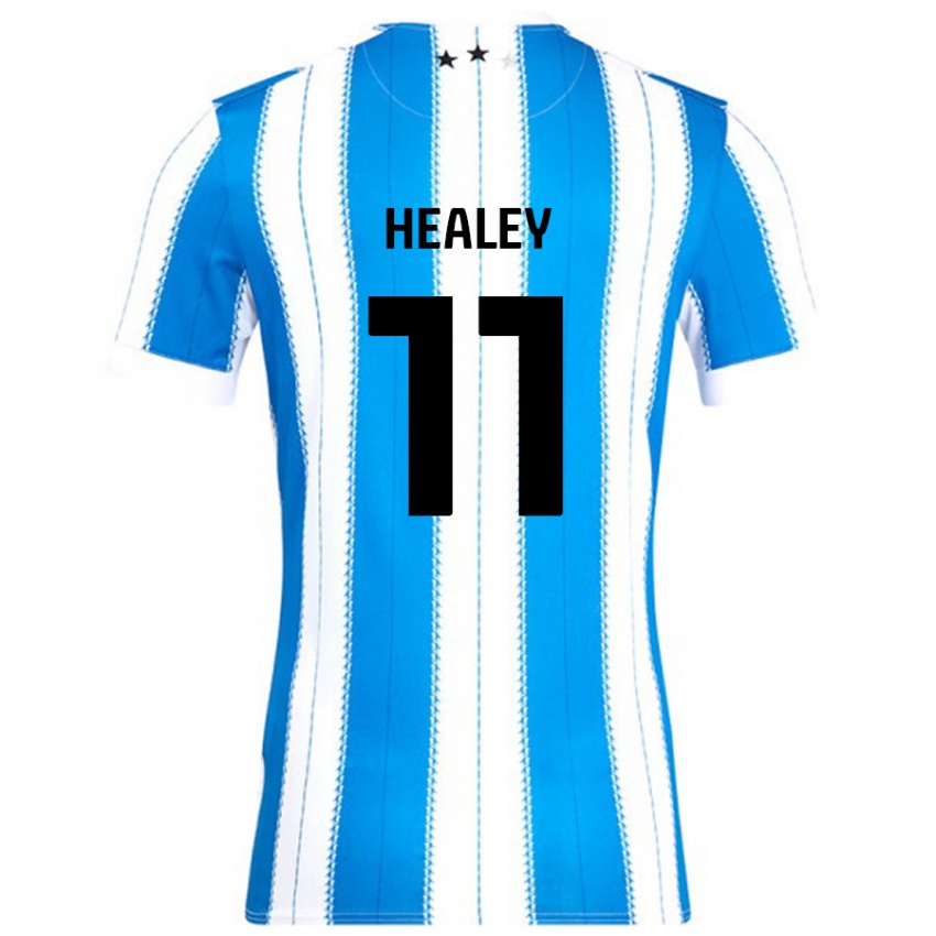 Mujer Camiseta Rhys Healey #11 Azul Blanco 1ª Equipación 2024/25 La Camisa México