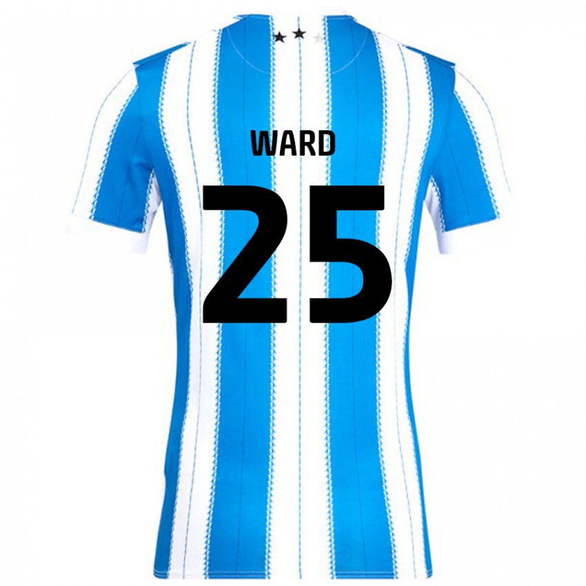 Mujer Camiseta Danny Ward #25 Azul Blanco 1ª Equipación 2024/25 La Camisa México