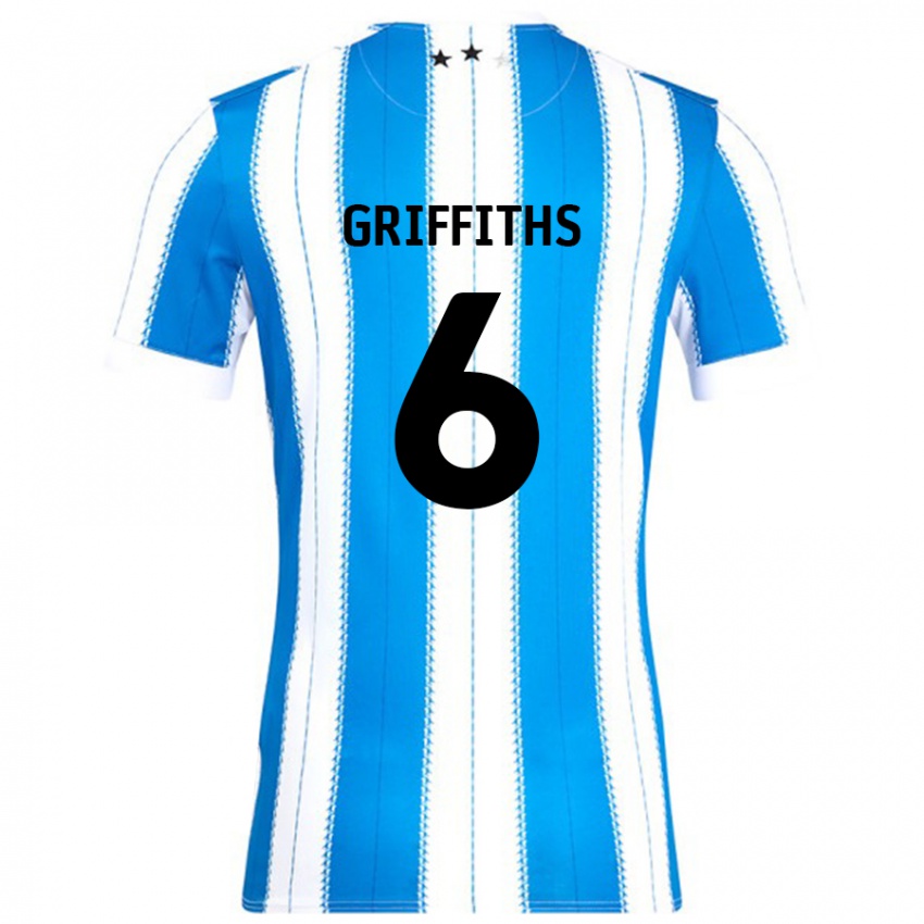 Mujer Camiseta Lauren Griffiths #6 Azul Blanco 1ª Equipación 2024/25 La Camisa México