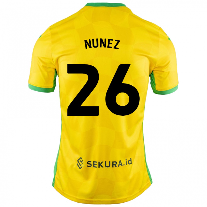 Mujer Camiseta Marcelino Núñez #26 Amarillo Verde 1ª Equipación 2024/25 La Camisa México