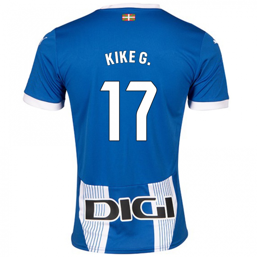 Mujer Camiseta Kike García #17 Azul 1ª Equipación 2024/25 La Camisa México