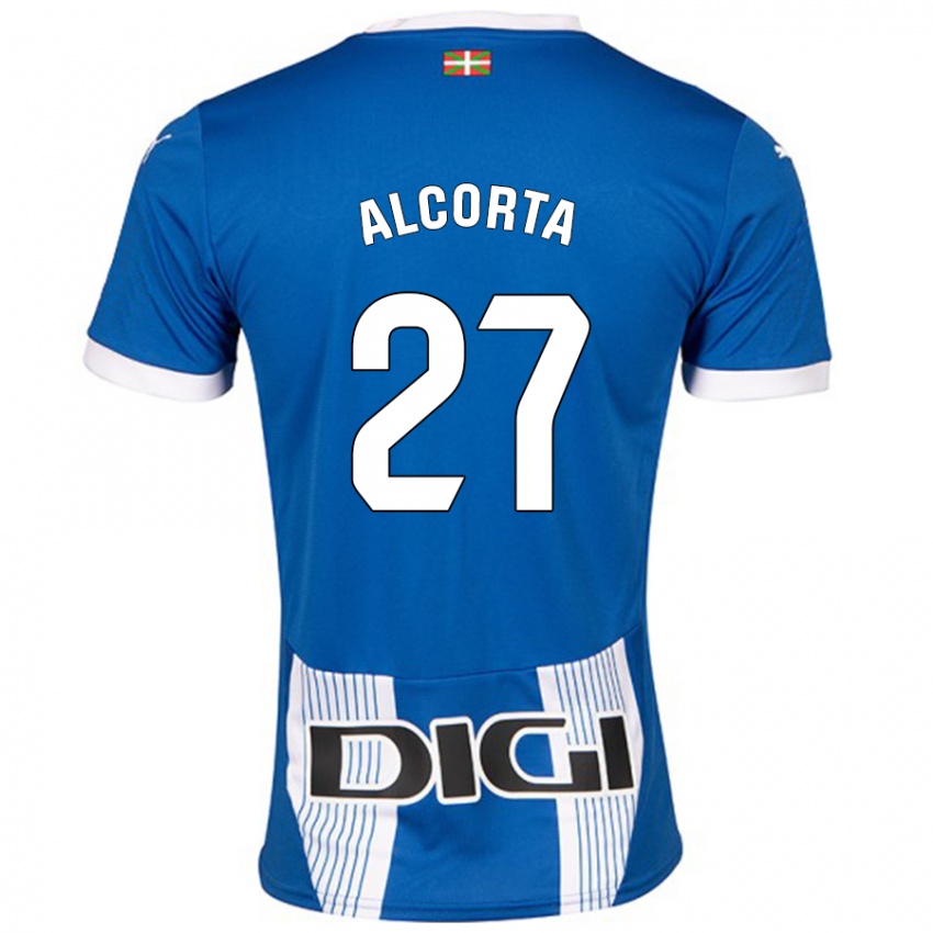 Mujer Camiseta Alaitz Alcorta #27 Azul 1ª Equipación 2024/25 La Camisa México