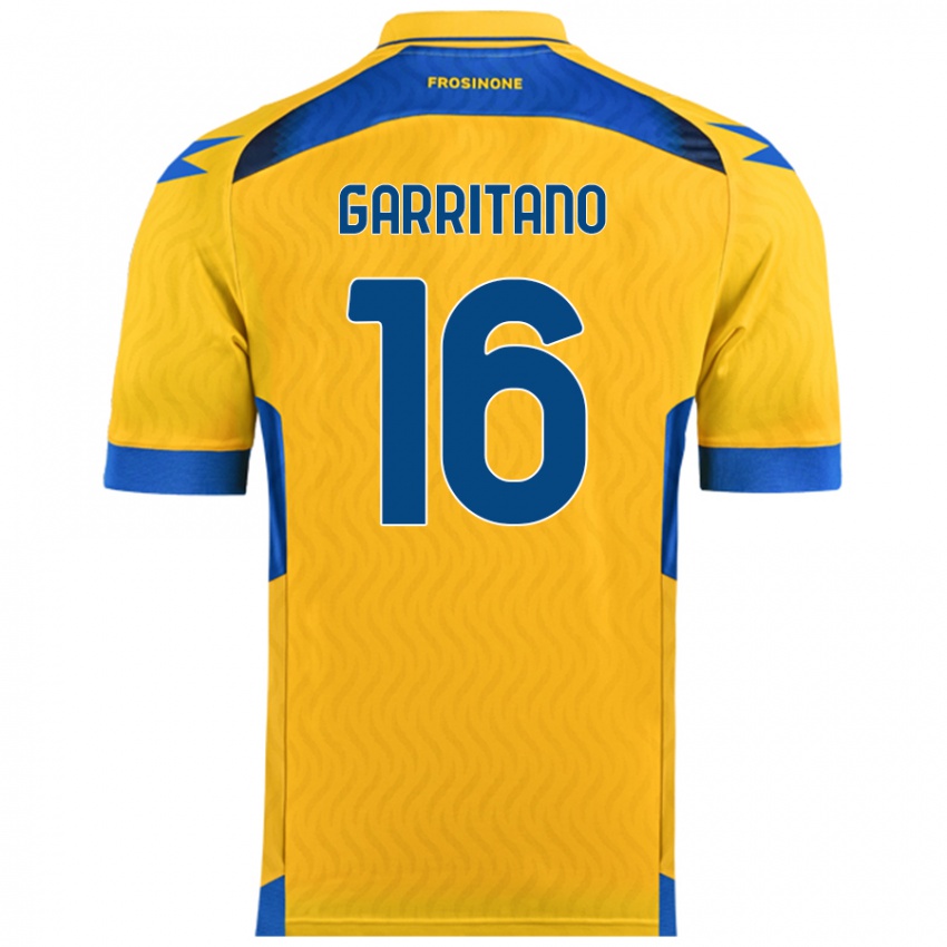 Mujer Camiseta Luca Garritano #16 Amarillo 1ª Equipación 2024/25 La Camisa México