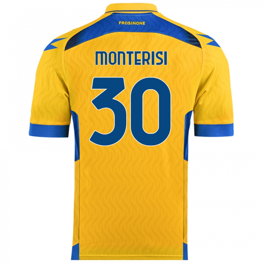 Mujer Camiseta Ilario Monterisi #30 Amarillo 1ª Equipación 2024/25 La Camisa México