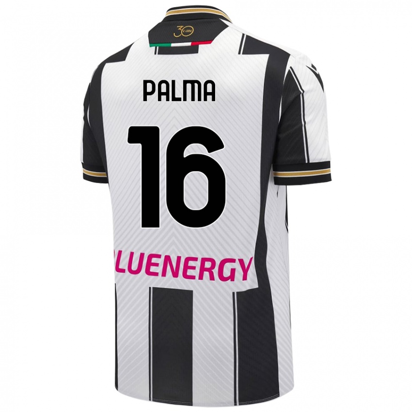 Mujer Camiseta Matteo Palma #16 Blanco Negro 1ª Equipación 2024/25 La Camisa México