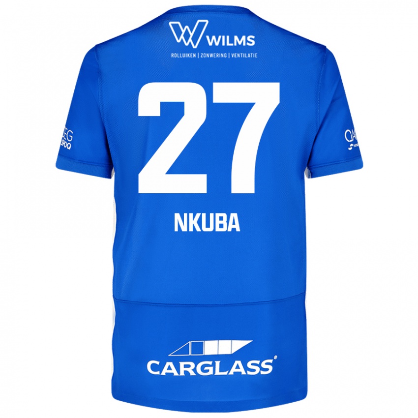 Mujer Camiseta Ken Nkuba #27 Azul 1ª Equipación 2024/25 La Camisa México