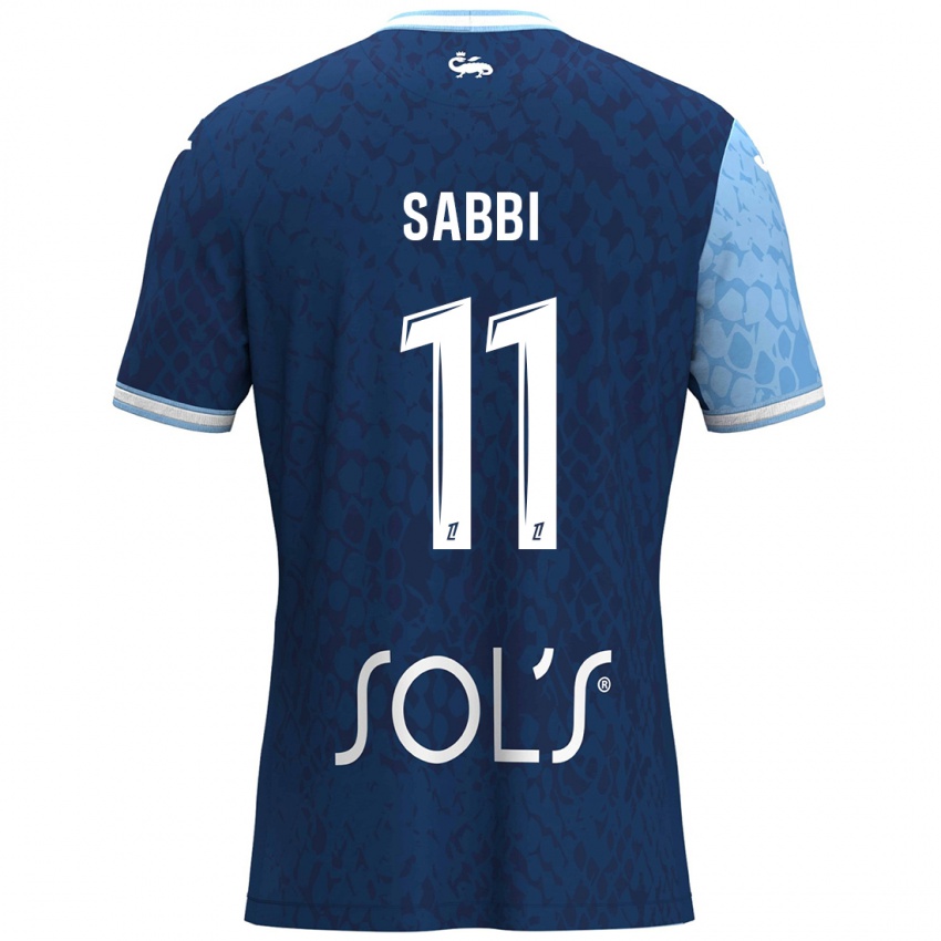 Mujer Camiseta Emmanuel Sabbi #11 Azul Cielo Azul Oscuro 1ª Equipación 2024/25 La Camisa México