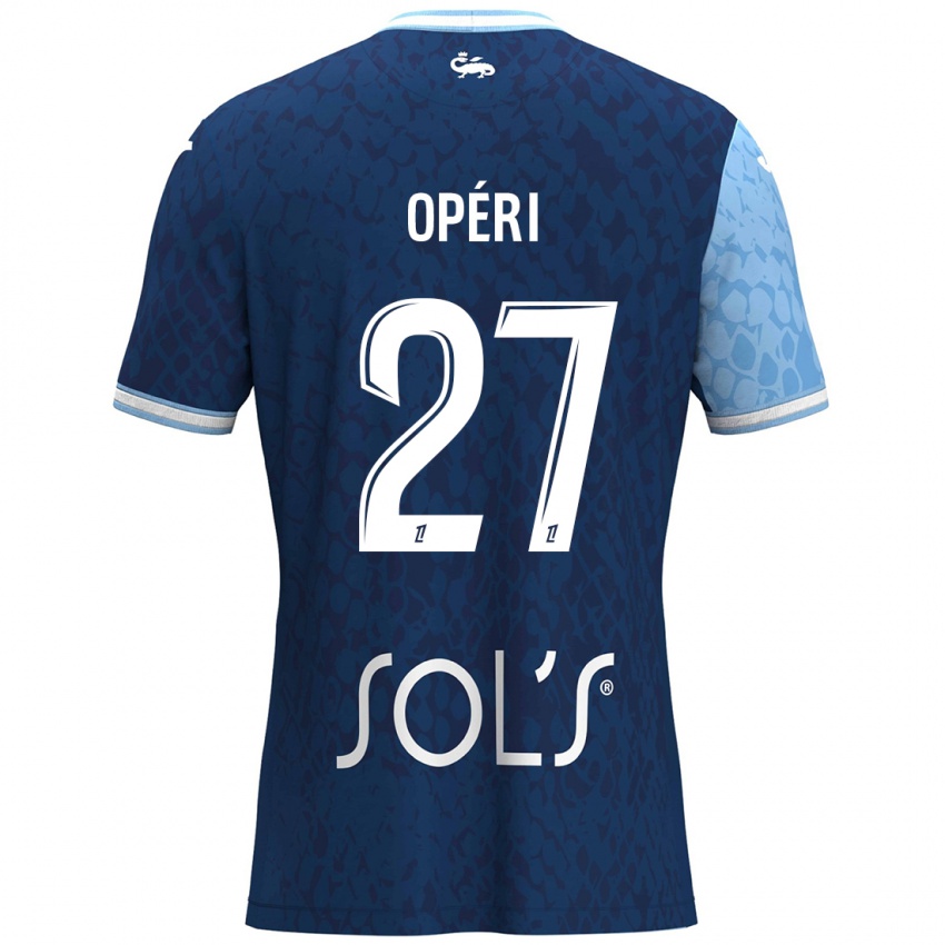 Mujer Camiseta Christopher Operi #27 Azul Cielo Azul Oscuro 1ª Equipación 2024/25 La Camisa México