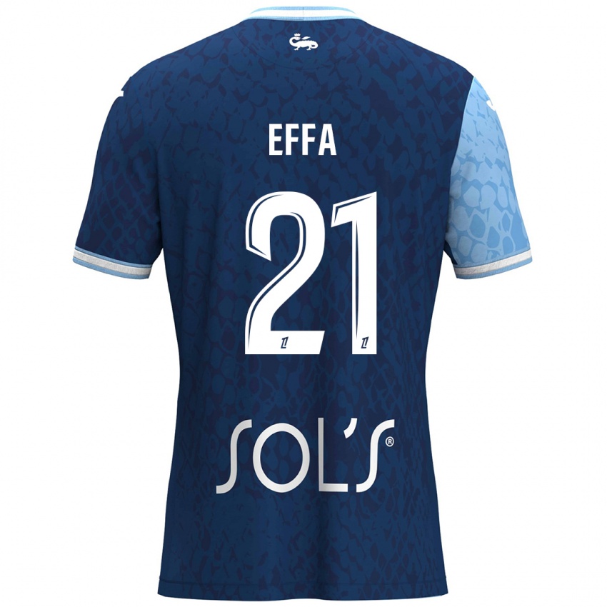 Mujer Camiseta Chancelle Effa Effa #21 Azul Cielo Azul Oscuro 1ª Equipación 2024/25 La Camisa México