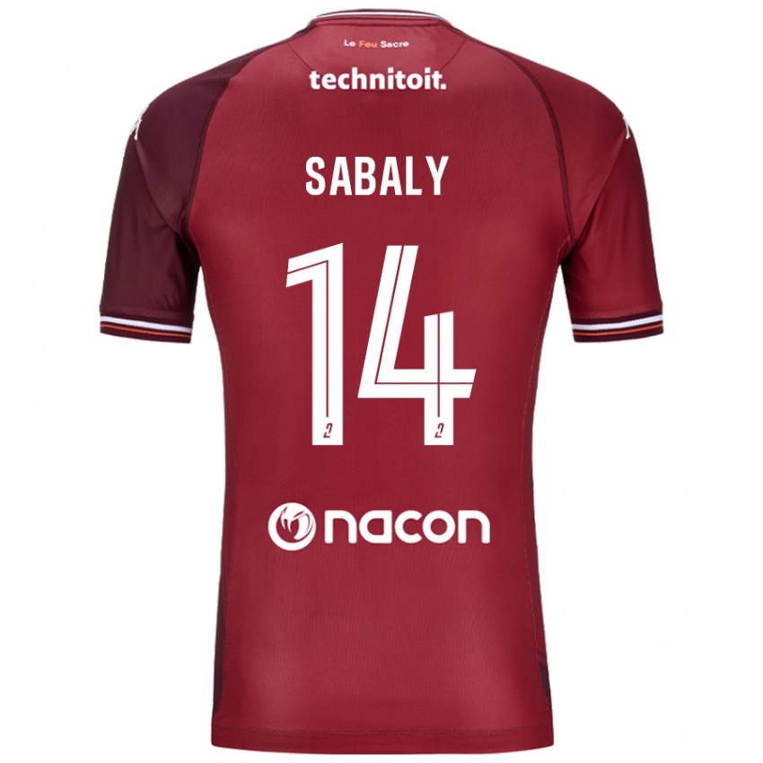 Mujer Camiseta Cheikh Sabaly #14 Rojo Granata 1ª Equipación 2024/25 La Camisa México