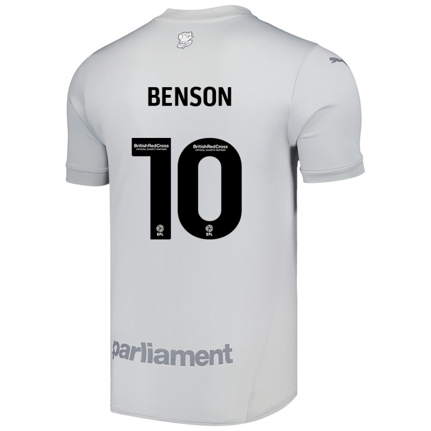 Mujer Camiseta Josh Benson #10 Gris Plata 2ª Equipación 2024/25 La Camisa México