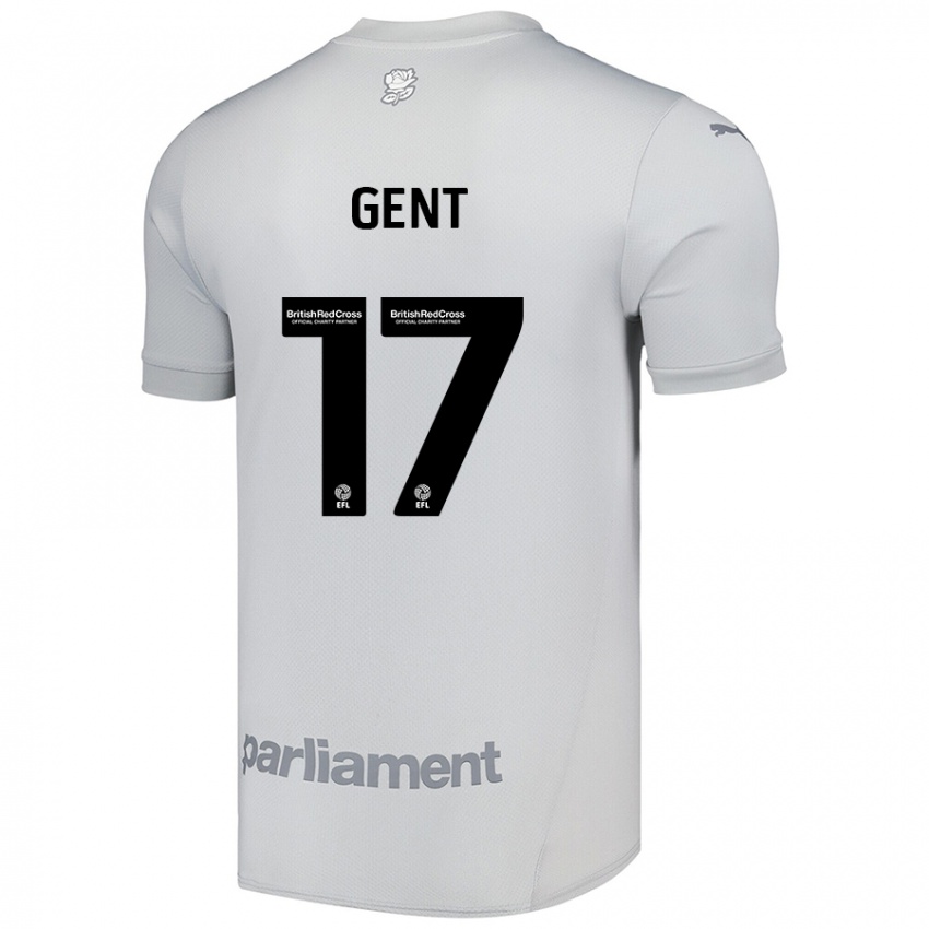 Mujer Camiseta Georgie Gent #17 Gris Plata 2ª Equipación 2024/25 La Camisa México