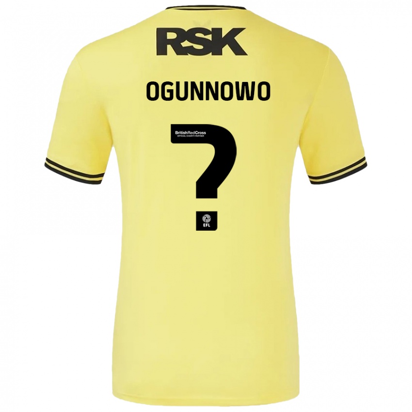 Mujer Camiseta Joshua Ogunnowo #0 Amarillo Negro 2ª Equipación 2024/25 La Camisa México