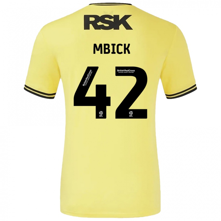 Mujer Camiseta Micah Mbick #42 Amarillo Negro 2ª Equipación 2024/25 La Camisa México