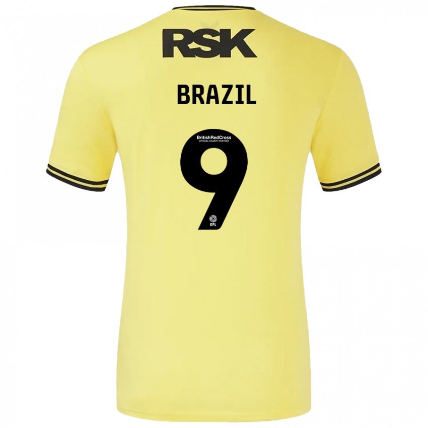 Mujer Camiseta Ellie Brazil #9 Amarillo Negro 2ª Equipación 2024/25 La Camisa México