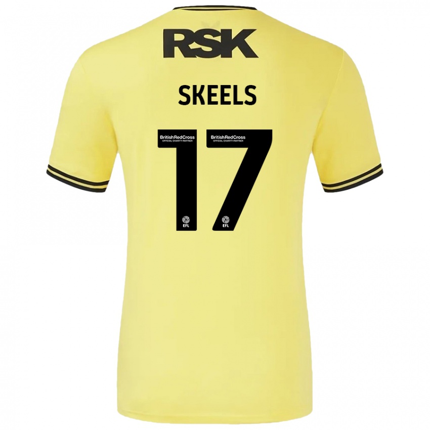 Mujer Camiseta Kiera Skeels #17 Amarillo Negro 2ª Equipación 2024/25 La Camisa México